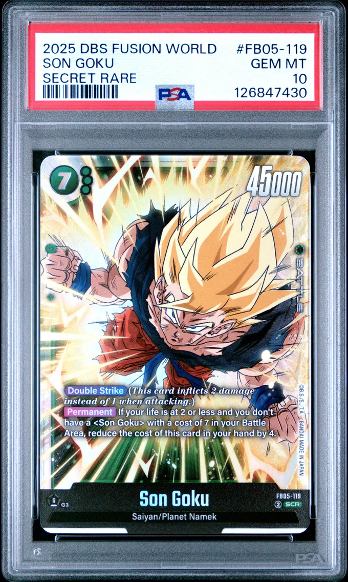 2025 #FB05-119 Son Goku PSA 10 Dragon Ball Super Card Game Fusion World New Adventure