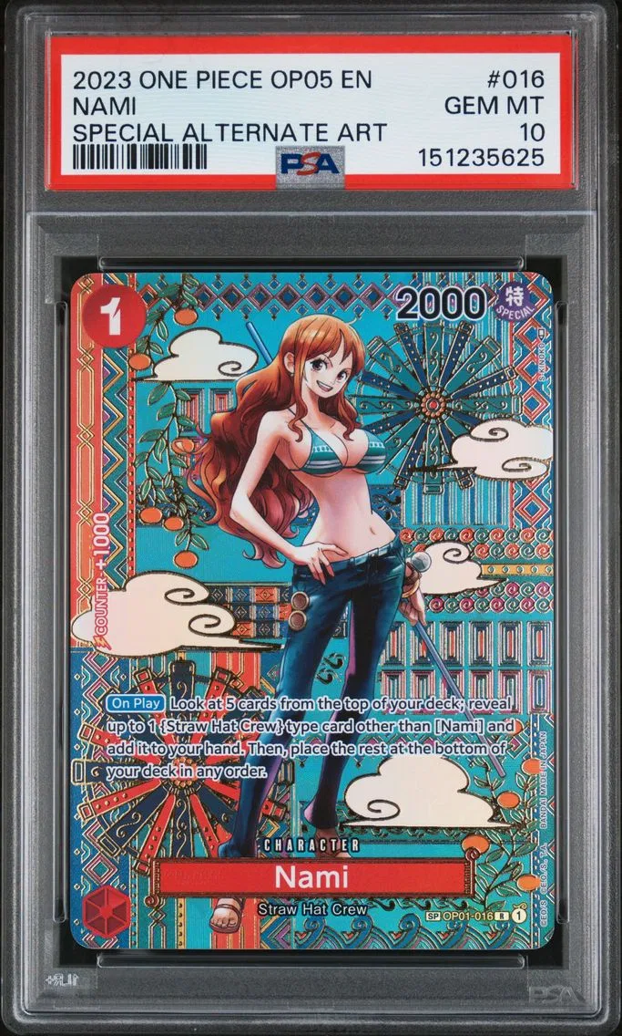 2023 #016 Nami PSA 10 One Piece OP05-Awakening of the New Era
