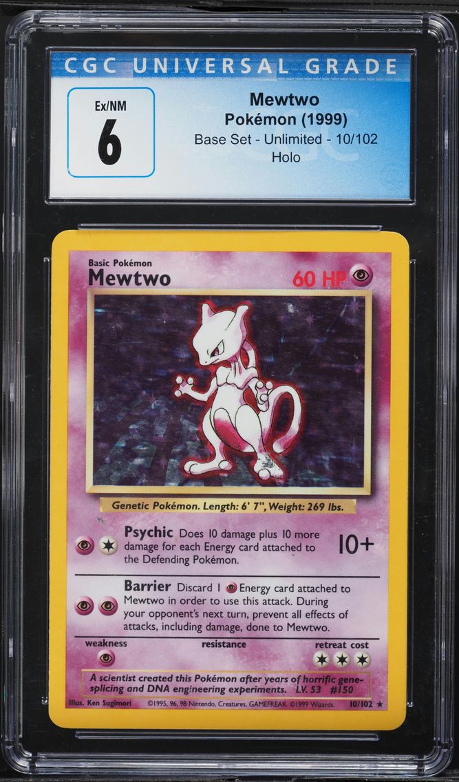1999 #10 Mewtwo-Holo CGC 6 Game Pokemon