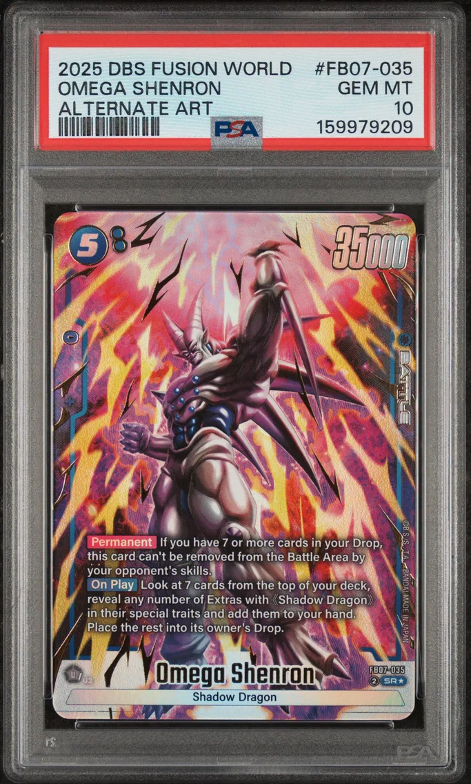 2025 #FB07-035 Omega Shenron PSA 10 Dragon Ball Super Card Game Fusion World Wish for Shenron