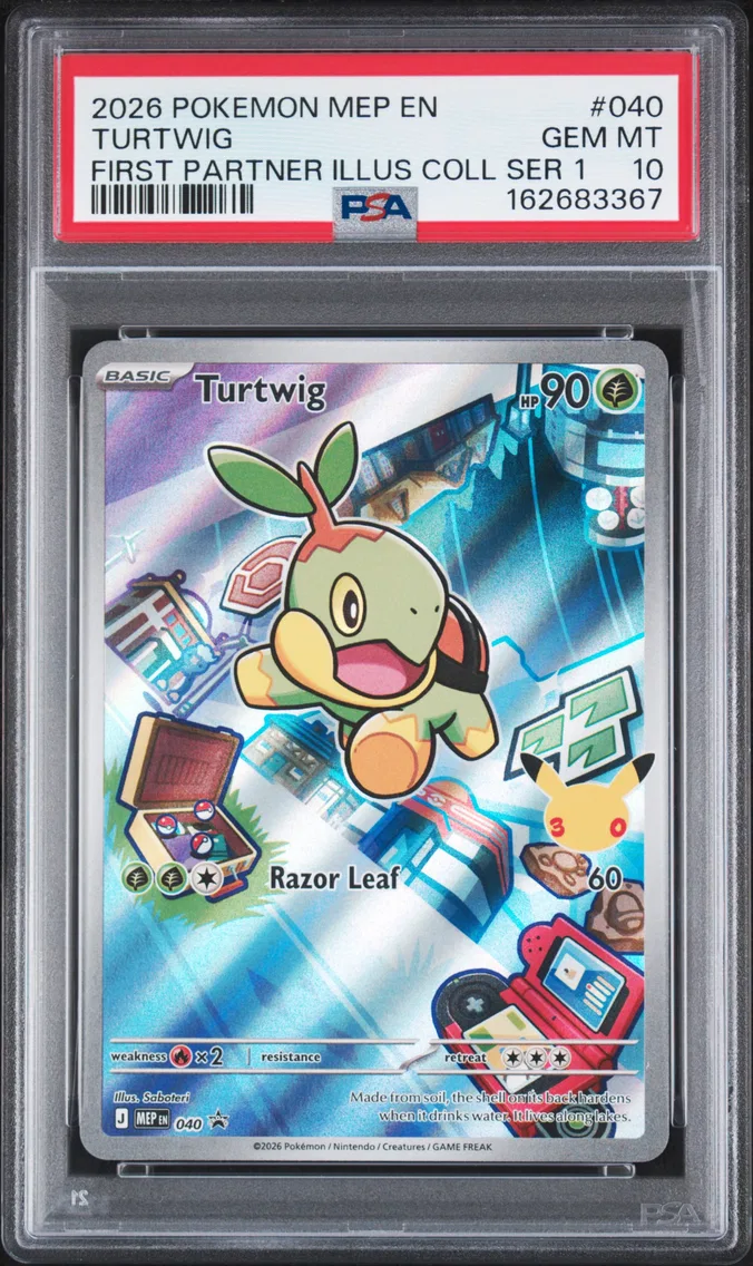 2026 #040 Turtwig PSA 10 Mep EN-Me Black Star Promo