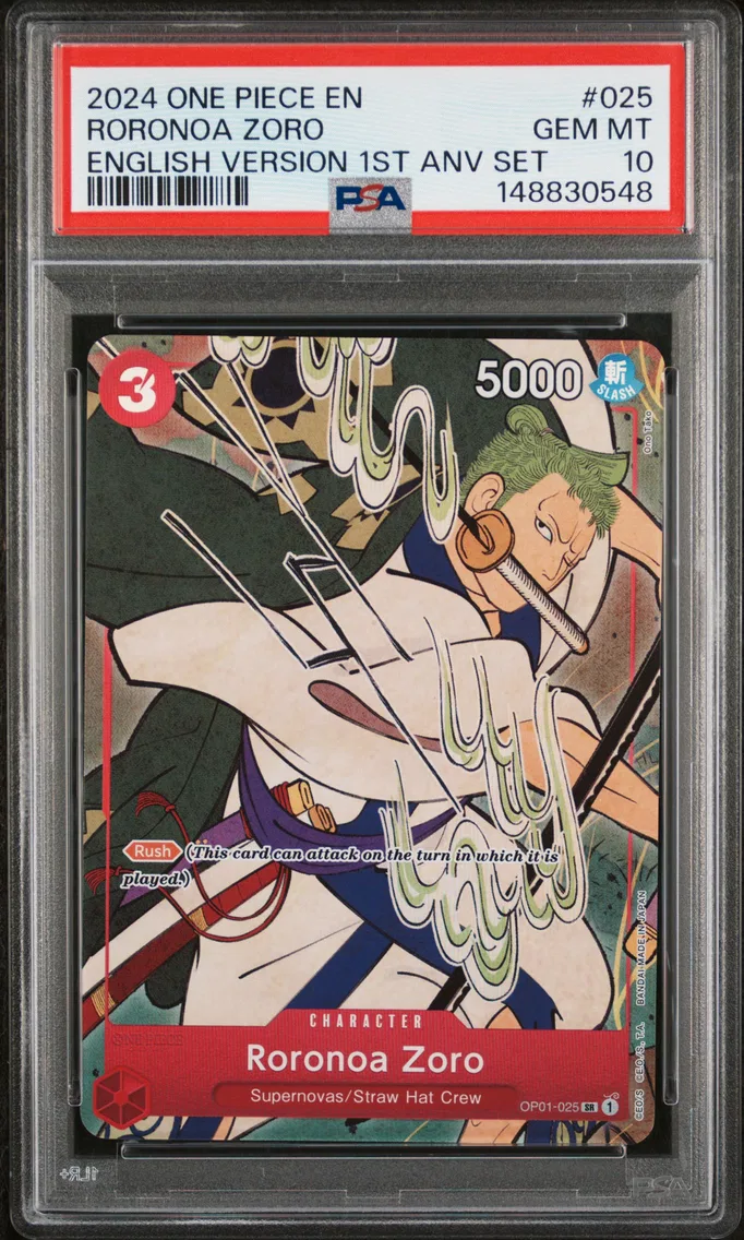 2024 #025 Roronoa Zoro PSA 10 On