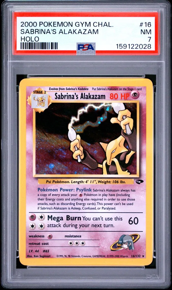 2000 #16 Sabrina's Alakazam PSA 7 Gym Challenge