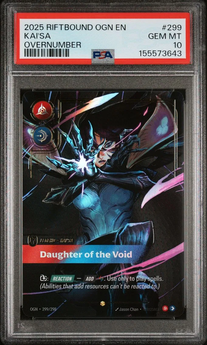 2025 #299 Kai'SA - Daughter of the Void PSA 10 Riftbound: League of Legends Ogn-Origins