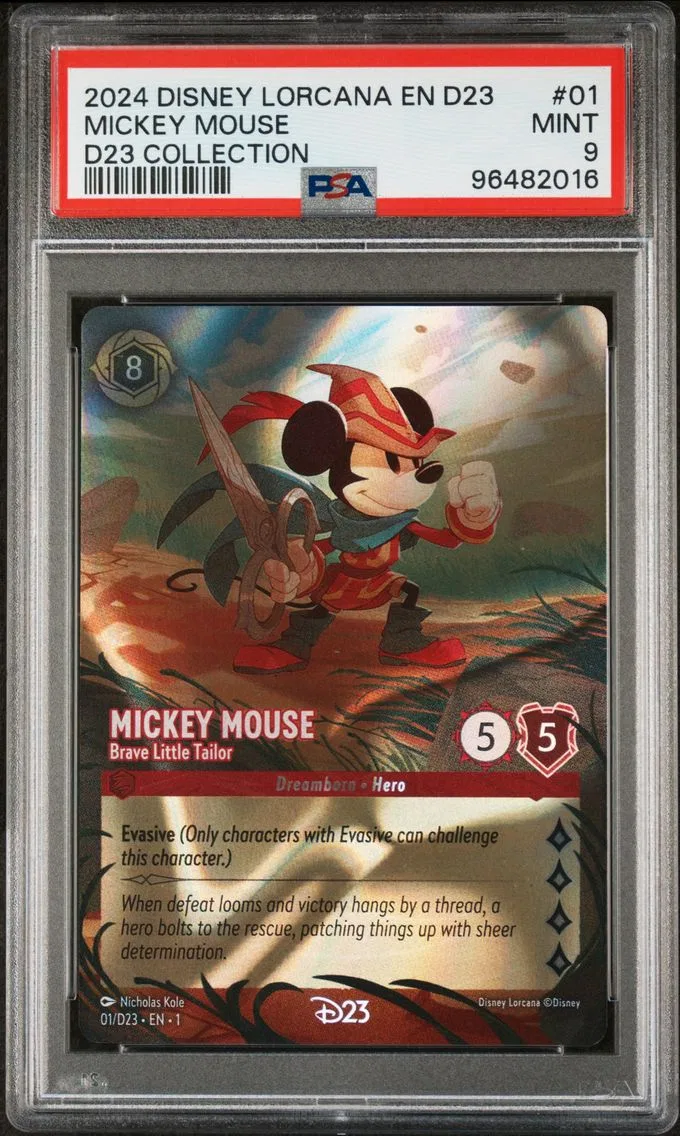 2024 #01 Mickey Mouse - Brave Little Tailor PSA 9 Disney Lorcana EN D23-D23 Expo Promo
