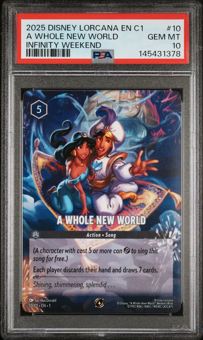 2025 #10 A Whole New World PSA 10 Disney Lorcana EN C1-Lorcana Challenge Promo