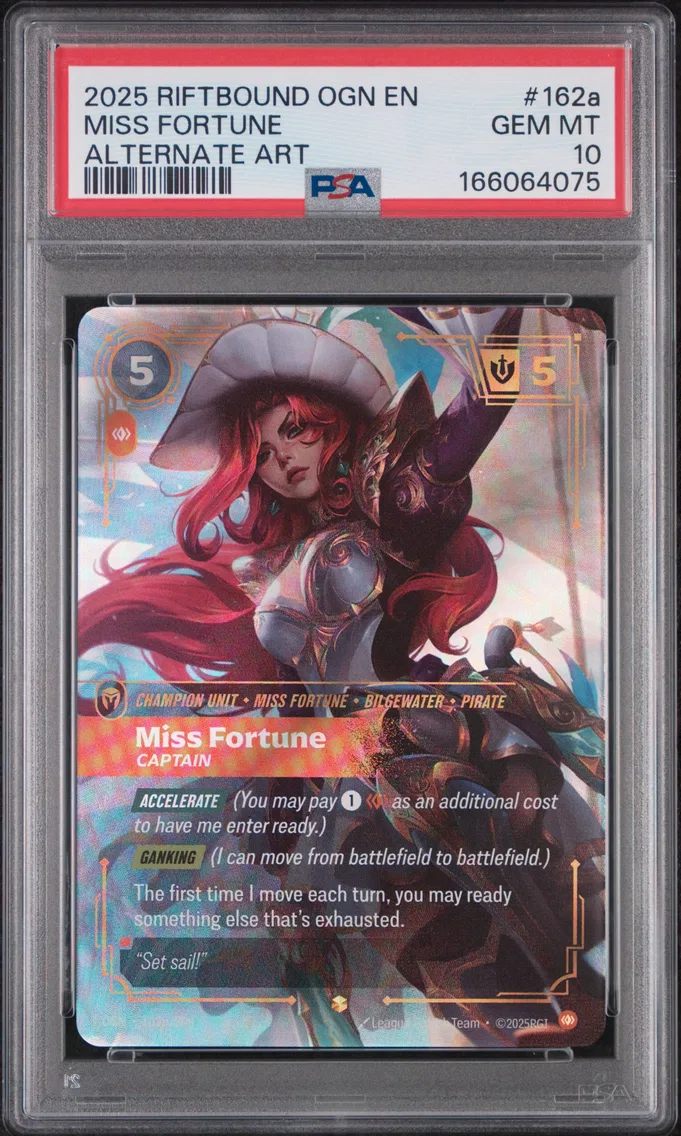 2025 #162a Miss Fortune - Captain PSA 10 Riftbound: League of Legends Ogn-Origins