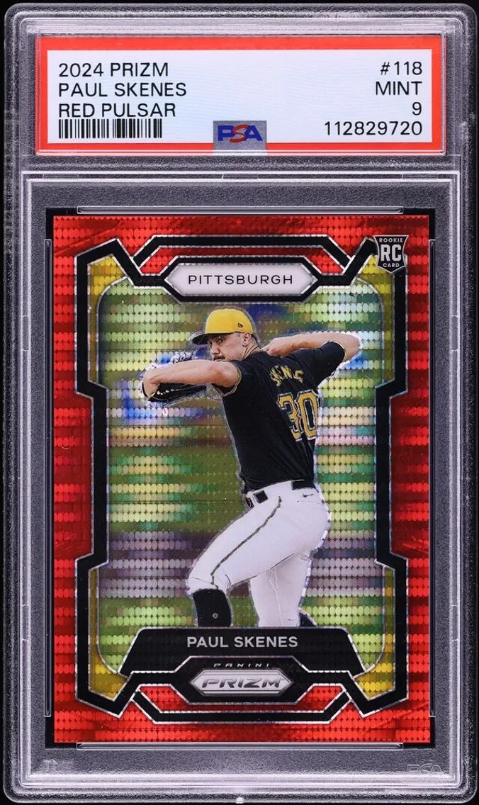 2024 #118 Paul Skenes PSA 9 Panini Prizm Red Pulsar ROOKIE /399