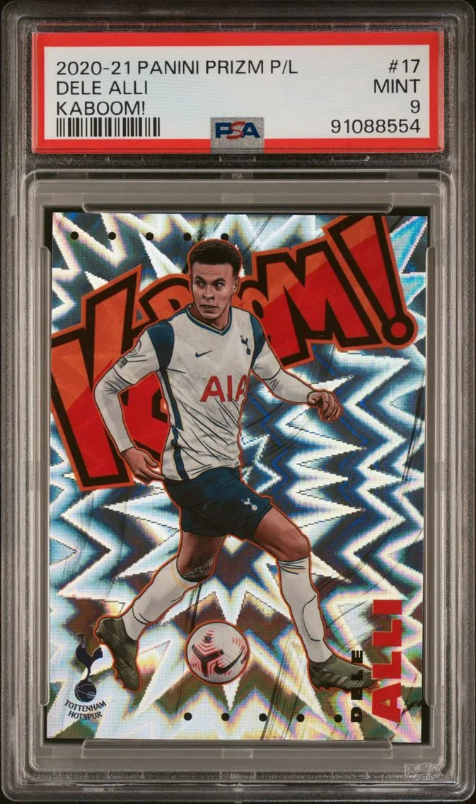 2020 #17 Dele Alli PSA 9 Panini Prizm Premier League Kaboom!