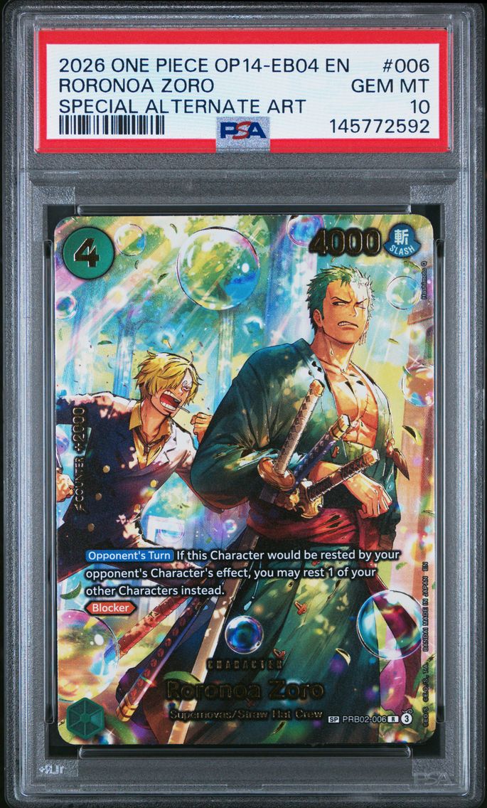 2026 #006 Roronoa Zoro PSA 10 On