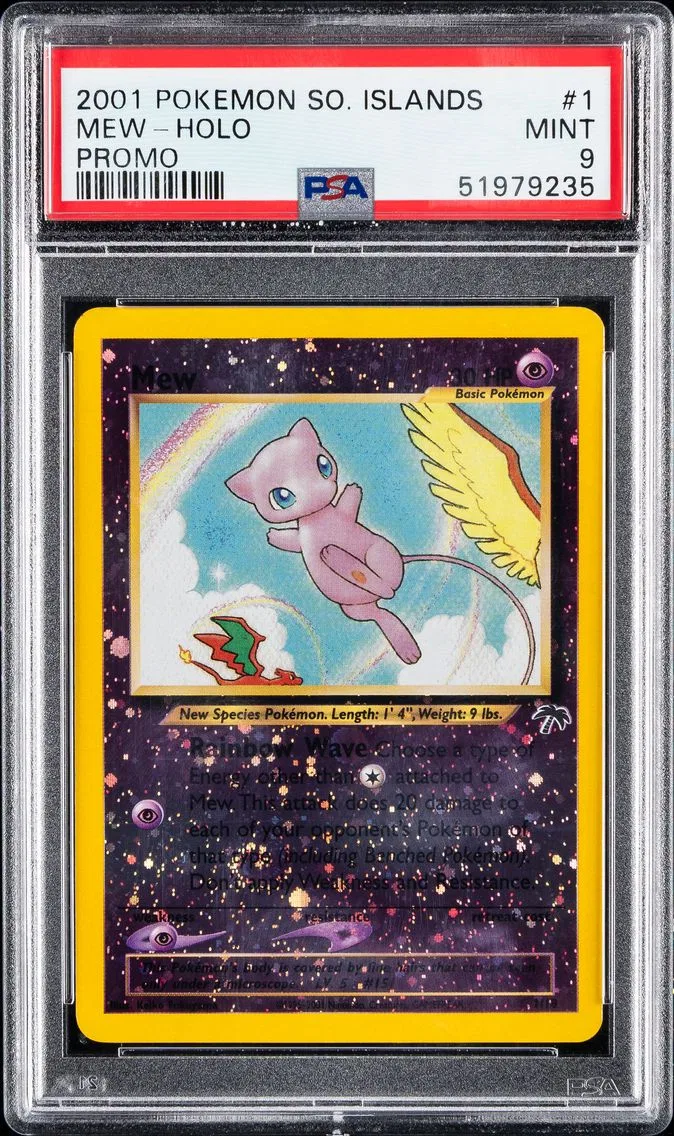 2001 #1 Mew-Holo PSA 9 Southern Islands Promo Pokemon