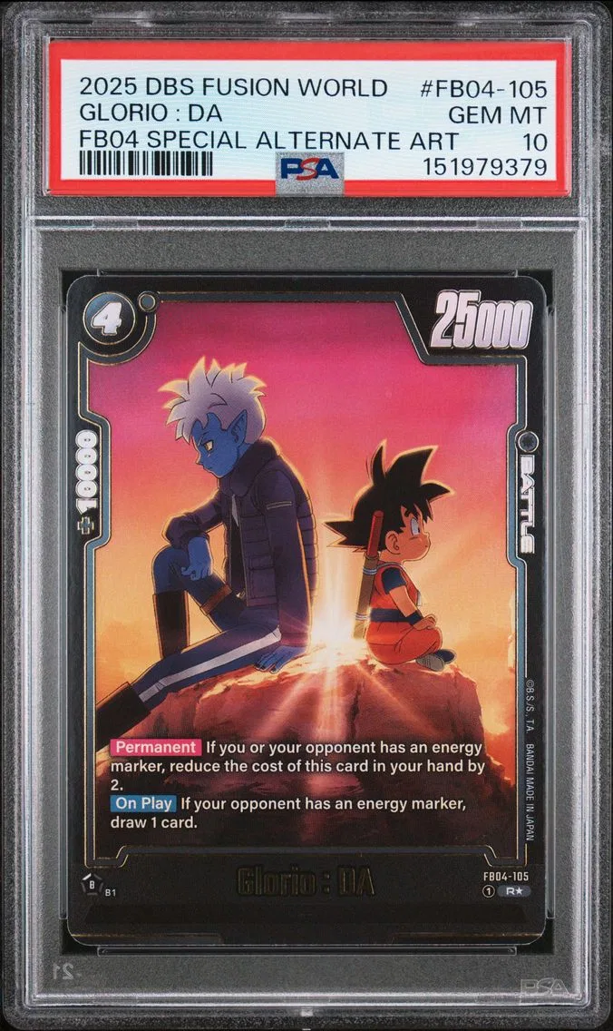 2025 #FB04-105 Glorio : DA PSA 10 Dragon Ball Super Card Game Fusion World Saiyan's Pride