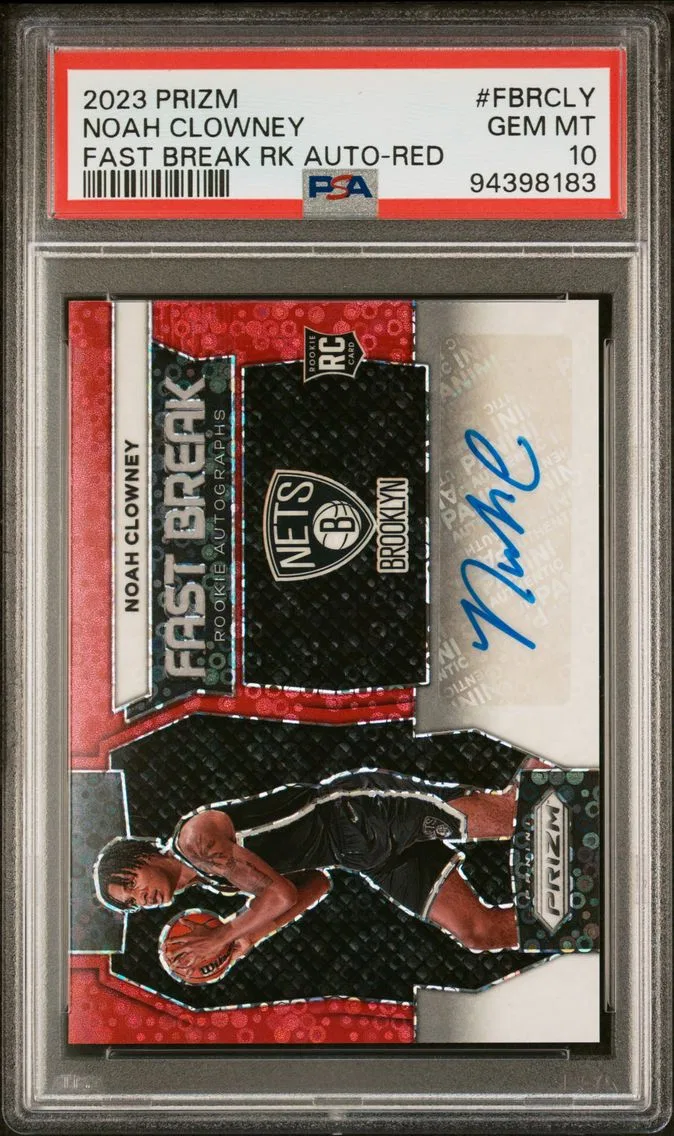 2023 #FBRCLY Noah Clowney PSA 10 Panini Prizm Fast Break Rookie Autographs
