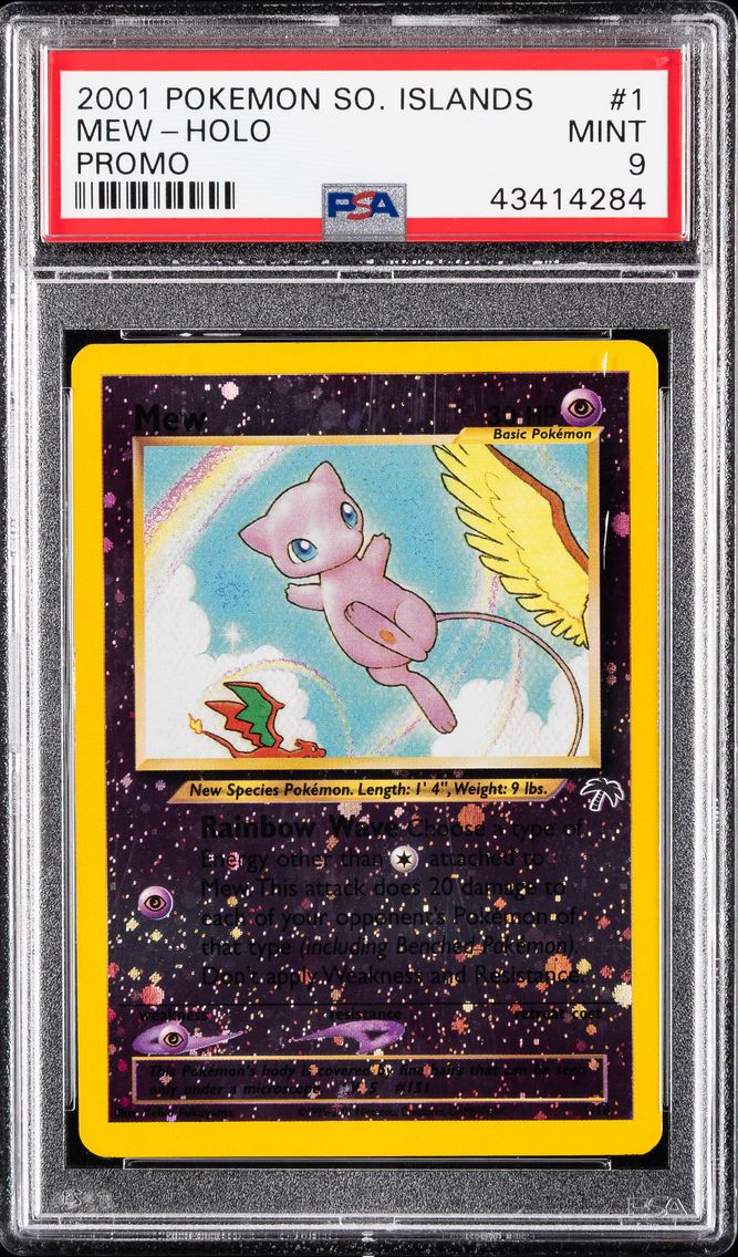 2001 #1 Mew-Holo PSA 9 Southern Islands Promo Pokemon