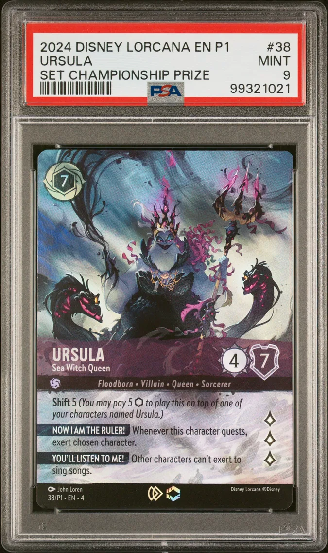 2024 #38 Ursula - Sea Witch Queen PSA 9 Disney Lorcana EN P1-Promo