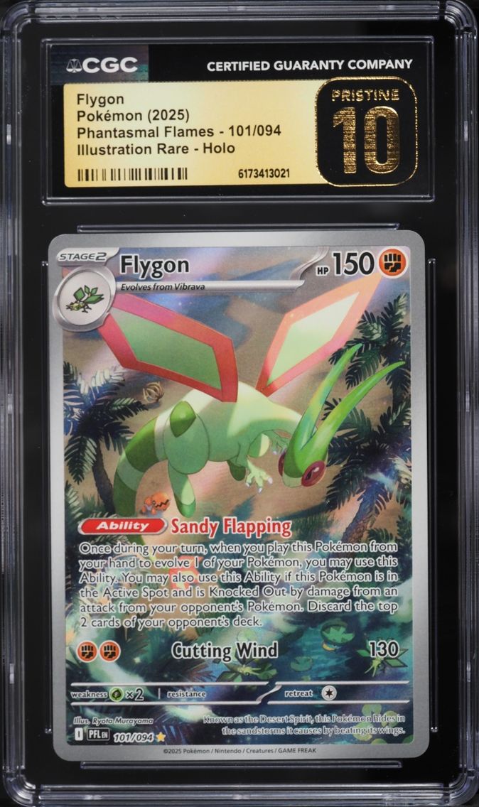 2025 Pokemon Mega Evolution Phantasmal Flames IR Flygon #101 CGC 10 PRISTINE