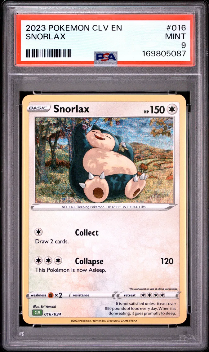 2023 #016 Snorlax PSA 9 CLV-Trading Card Game Classic Venusaur & Lugia EX Deck