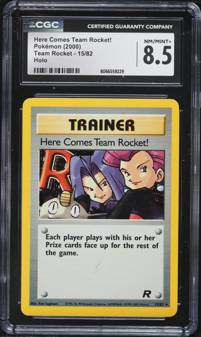 2000 #15 Here Comes Team Rocket!-Holo CGC 8.5 Rocket Pokemon