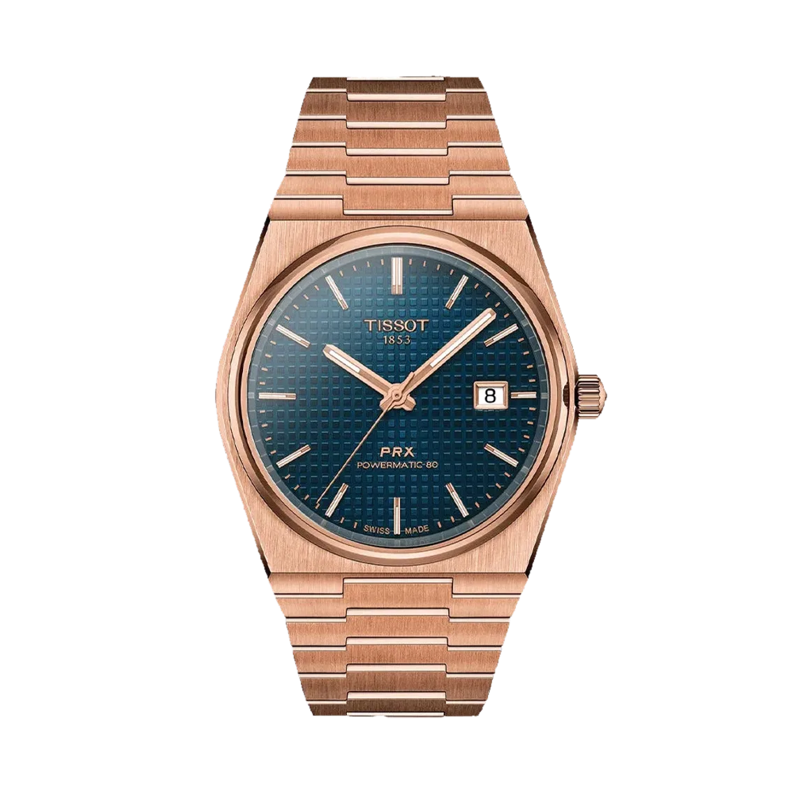 Tissot PRX Powermatic 80 Rose Gold 40mm - Blue on Bracelet