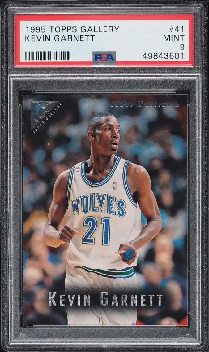 1995 #41 Kevin Garnett PSA 9 Topps Gallery ROOKIE