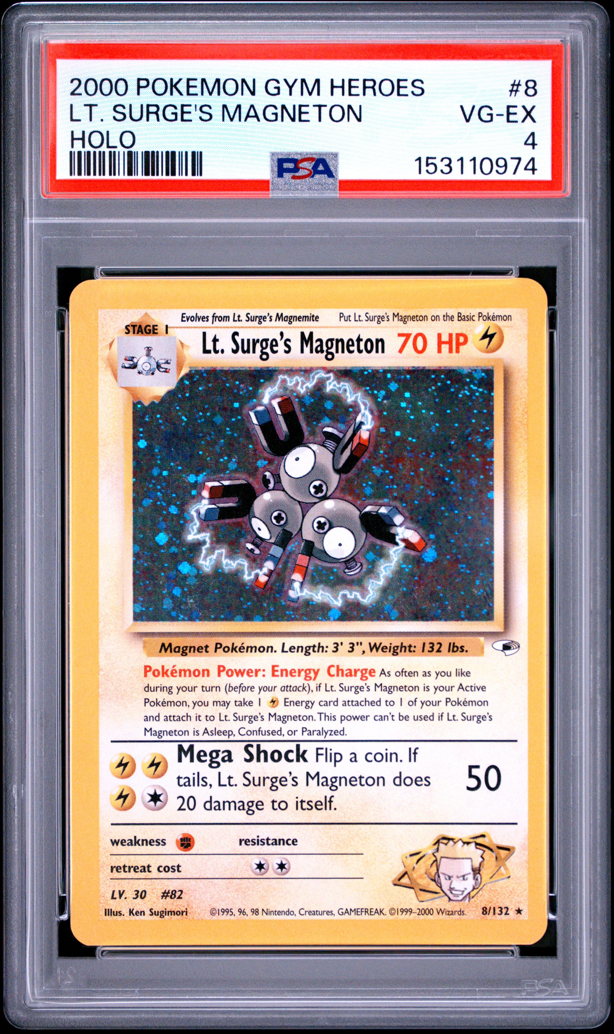 2000 #8 Lt. Surge'S Magneton PSA 4 Gym Heroes
