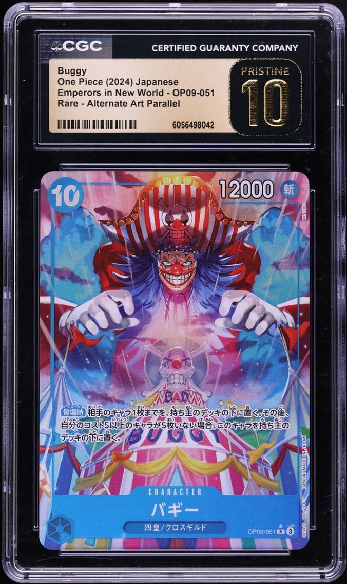 2024 #OP09-051 Buggy CGC 10 One Piece Japanese Emperors In The New World Alt Art