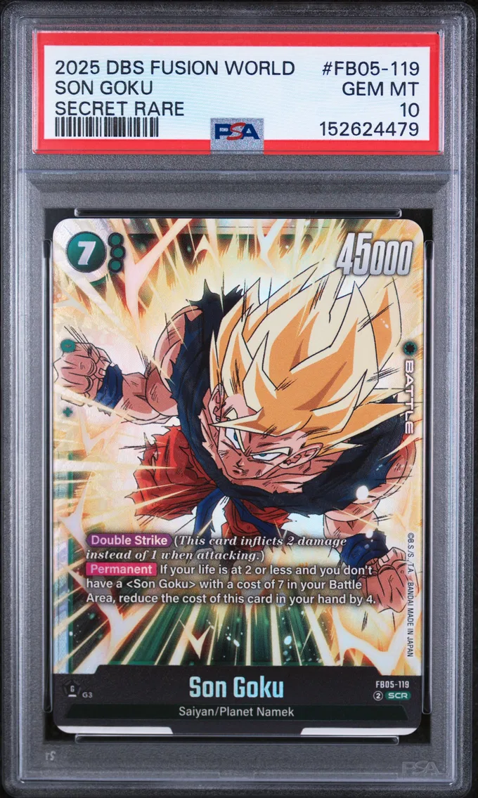 2025 #FB05-119 Son Goku PSA 10 Dragon Ball Super Card Game Fusion World New Adventure