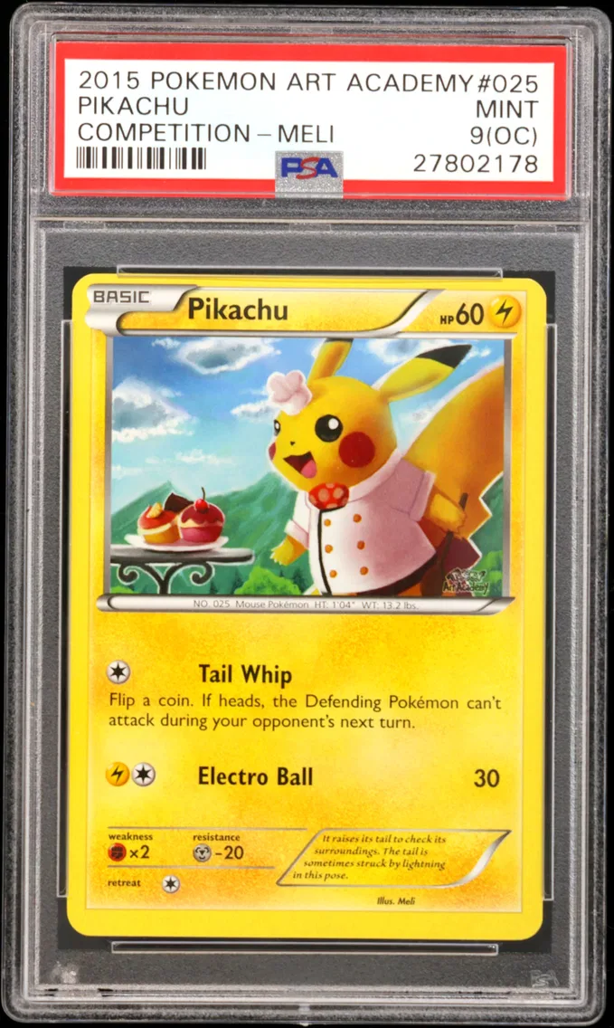 2015 #NA Pikachu PSA 9 Art Academy Competition