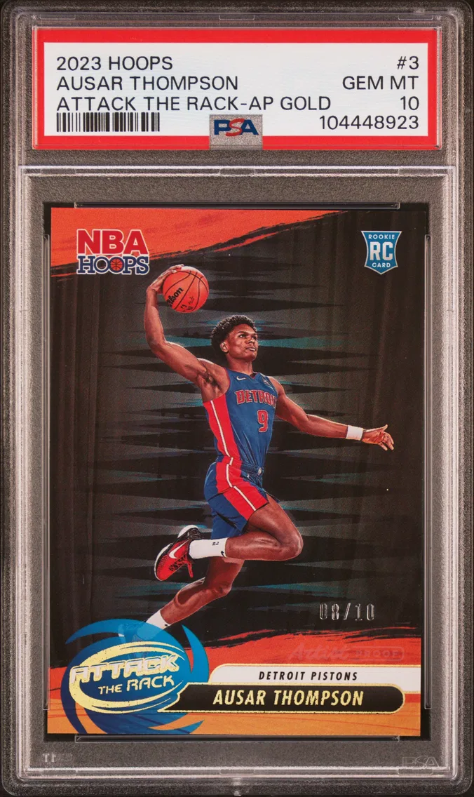 2023 #3 Ausar Thompson PSA 10 Panini NBA Hoops Attack the Rack