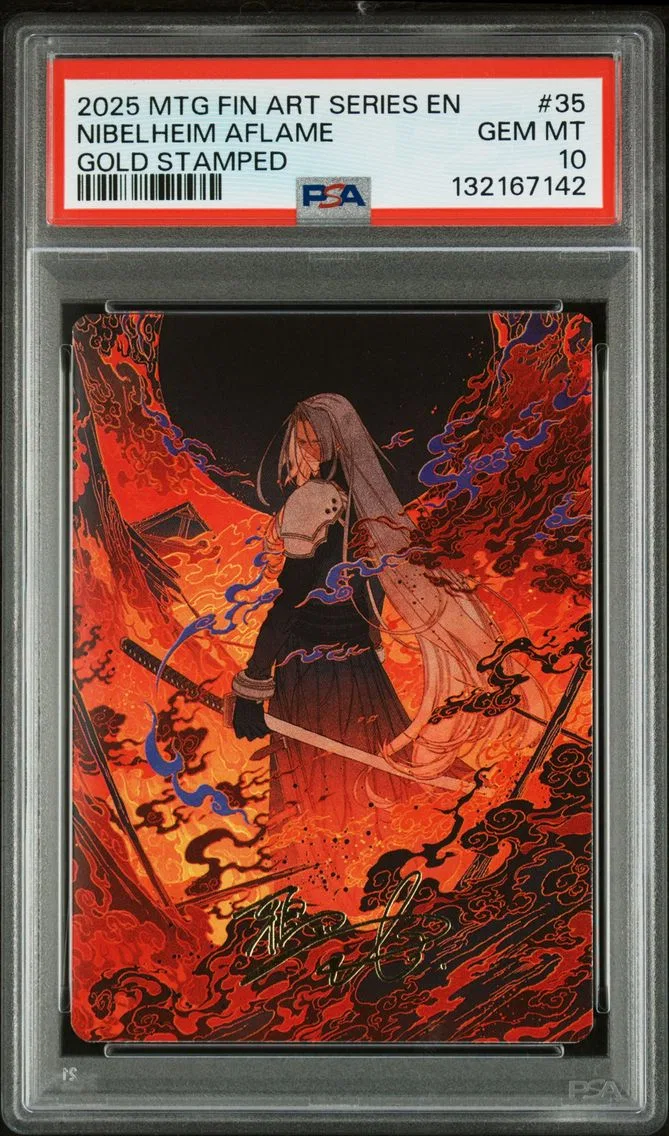 2025 #35 Nibelheim Aflame PSA 10 Final Fantasy Art Series