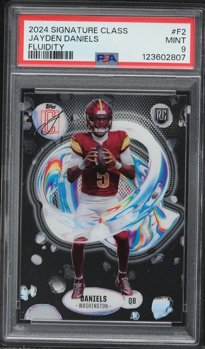 2024 #F2 Jayden Daniels PSA 9 Topps Signature Class Fluidity Football