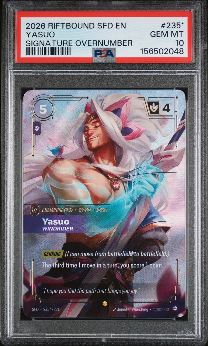 2026 #235* Yasuo - Windrider PSA 10 Riftbound: League of Legends Sfd-Spiritforged