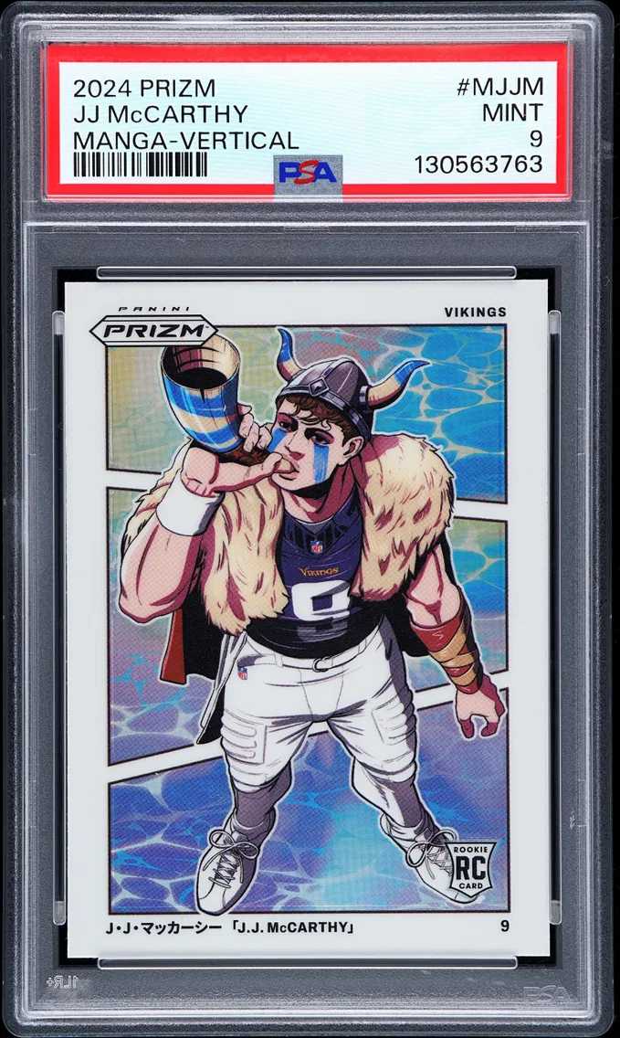 2024 #MJJM JJ McCarthy PSA 9 Panini Prizm Manga