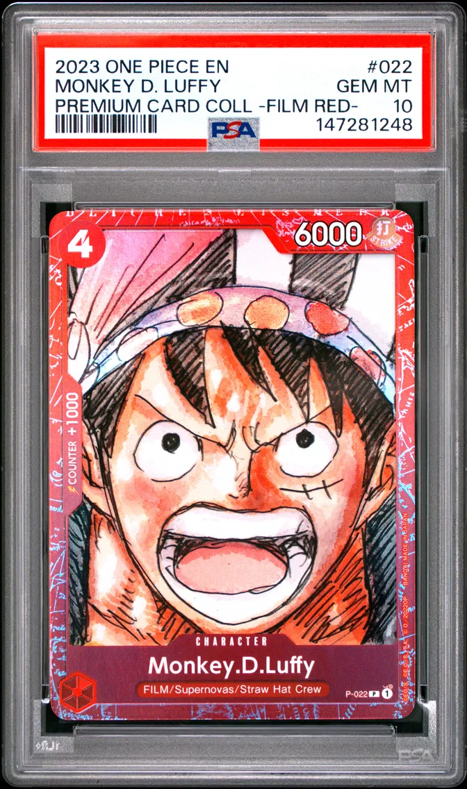 2023 #022 Monkey D. Luffy PSA 10 One Piece Premium Card Collection -One Piece Film Red-