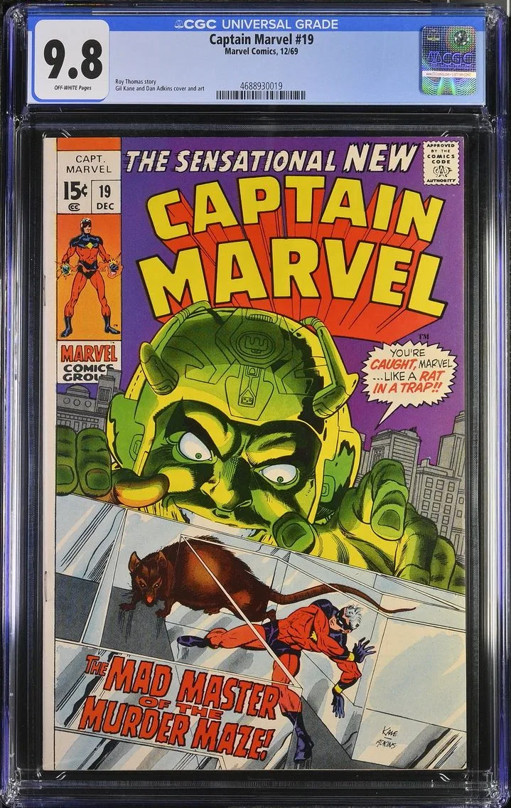 1969 #NA 1969 Captain Marvel #19 CGC 9.8 Marvel Comics CGC 9.8