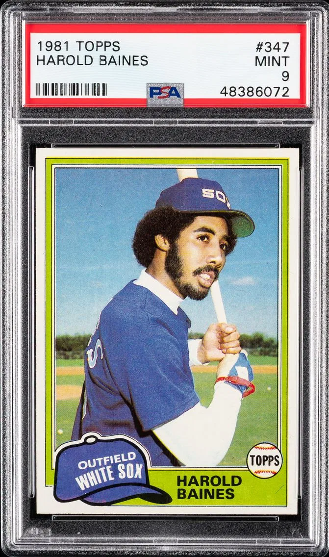 1981 #347 Harold Baines PSA 9 Topps