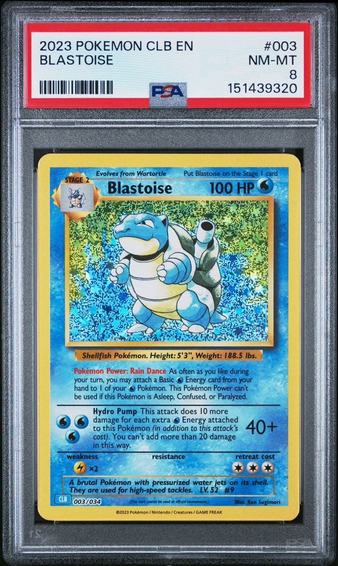 2023 #003 Blastoise PSA 8 Clb-Trading Card Game Classic Blastoise & Suicune EX Deck Pokemon