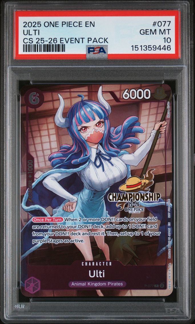 2025 #077 Ulti PSA 10 One Piece Championship 2025-26 Event Pack