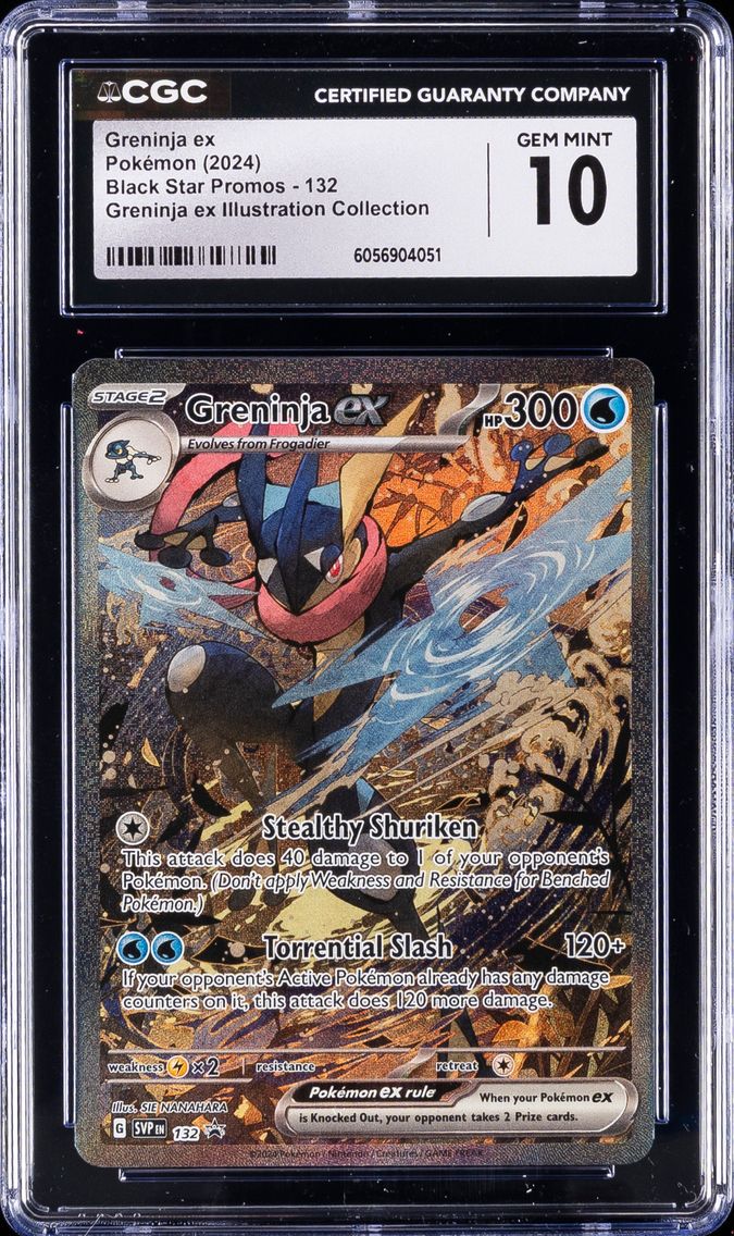 2024 #132 Greninja EX CGC 10 Svp EN-SV Black Star Promo Pokemon