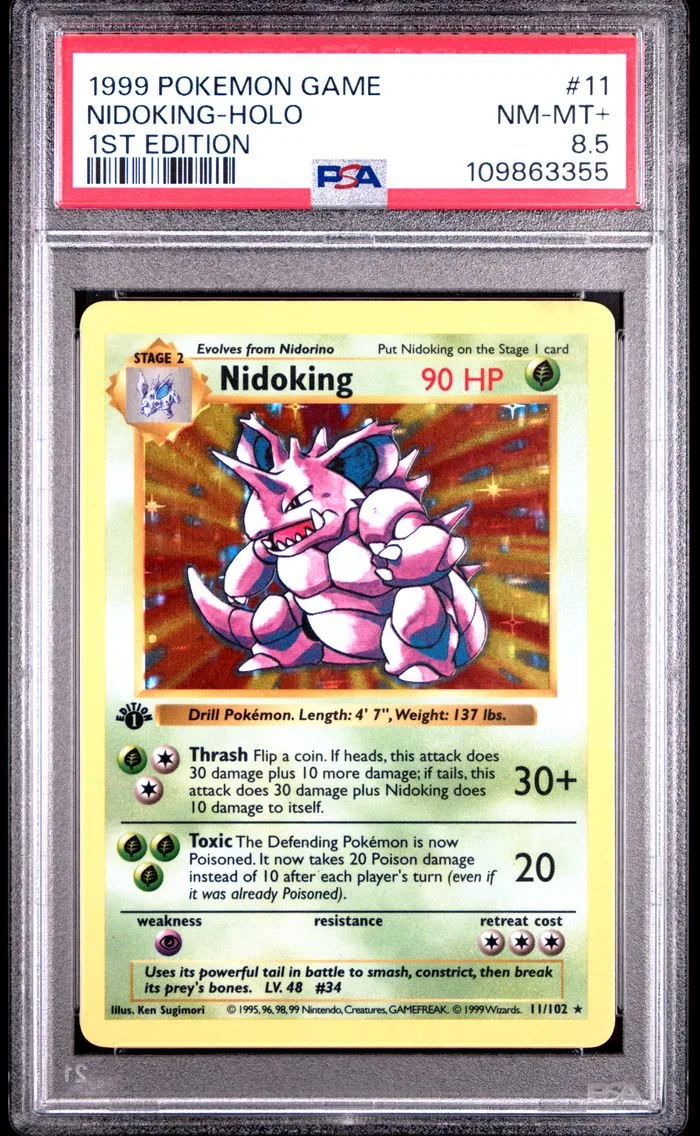 1999 #11 Nidoking-Holo 1st Edition PSA 8.5 Game