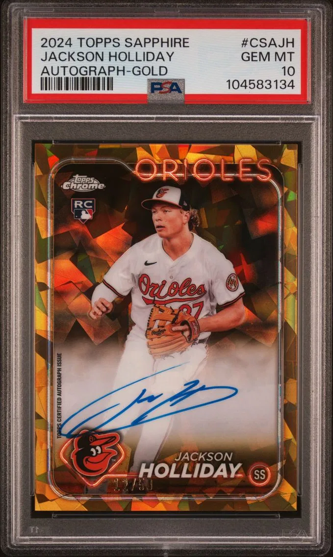 2024 #CSAJH Jackson Holliday PSA 10 Topps Chrome Sapphire Chrome Sapphire Autographs