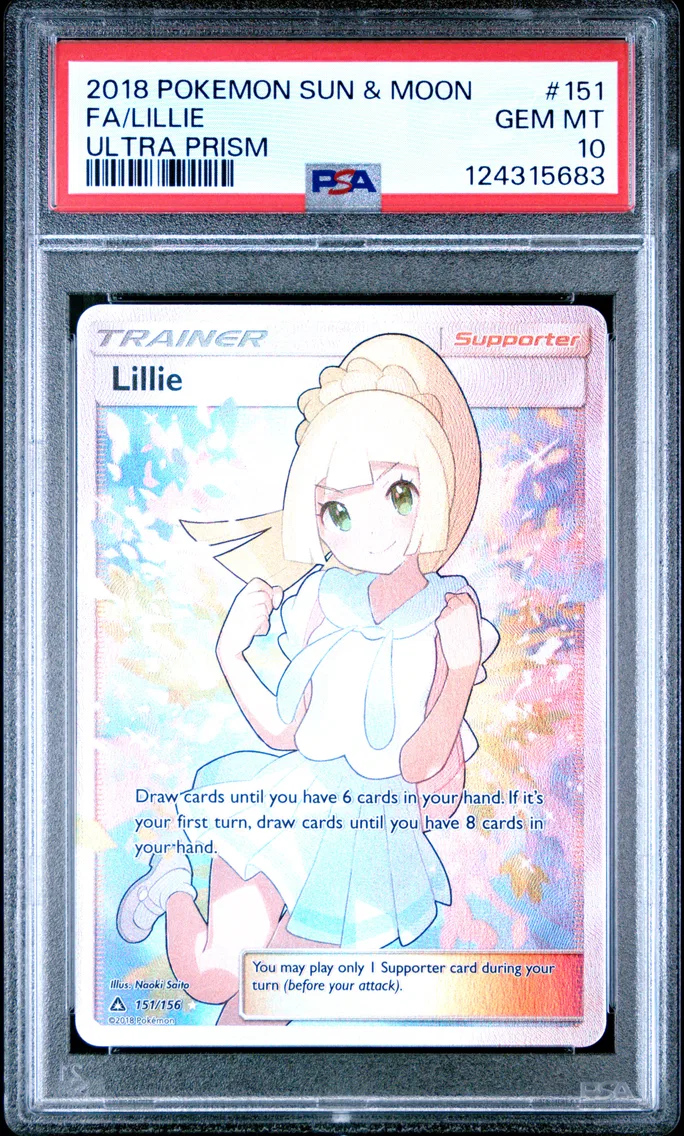2018 #151 Full Art/Lillie Sun & Moon Ultra Prism, PSA 10
