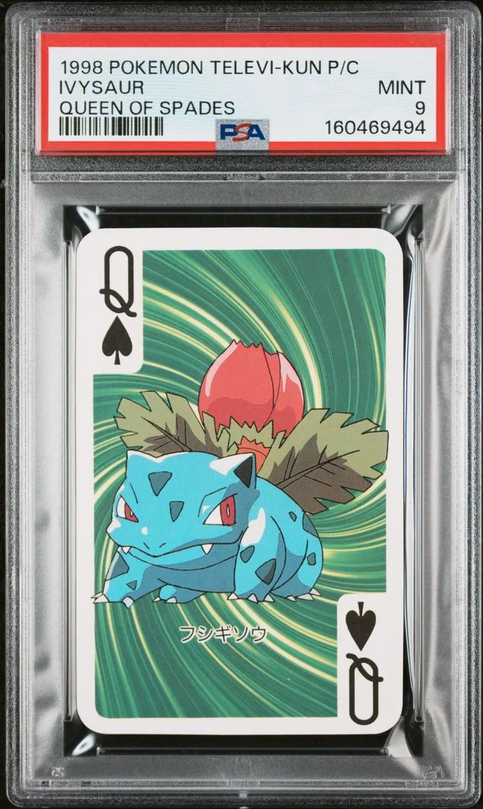 1998 #NA Ivysaur PSA 9 Televi-Kun Magazine Playing Cards