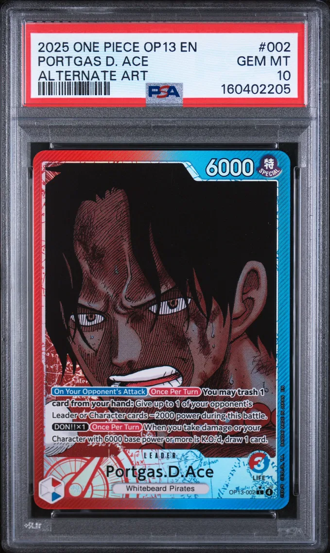 2025 #002 Portgas D. Ace PSA 10 One Piece OP13-Carrying on His Will