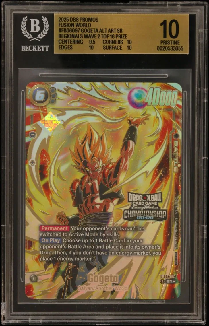 2025 #FB06097 Gogeta ALT ART SR/(Championship 2025-26 Regionals Wave 2 Top 16 Prize) BGS 10 Dragon Ball Super Card Game Fusion World Promos