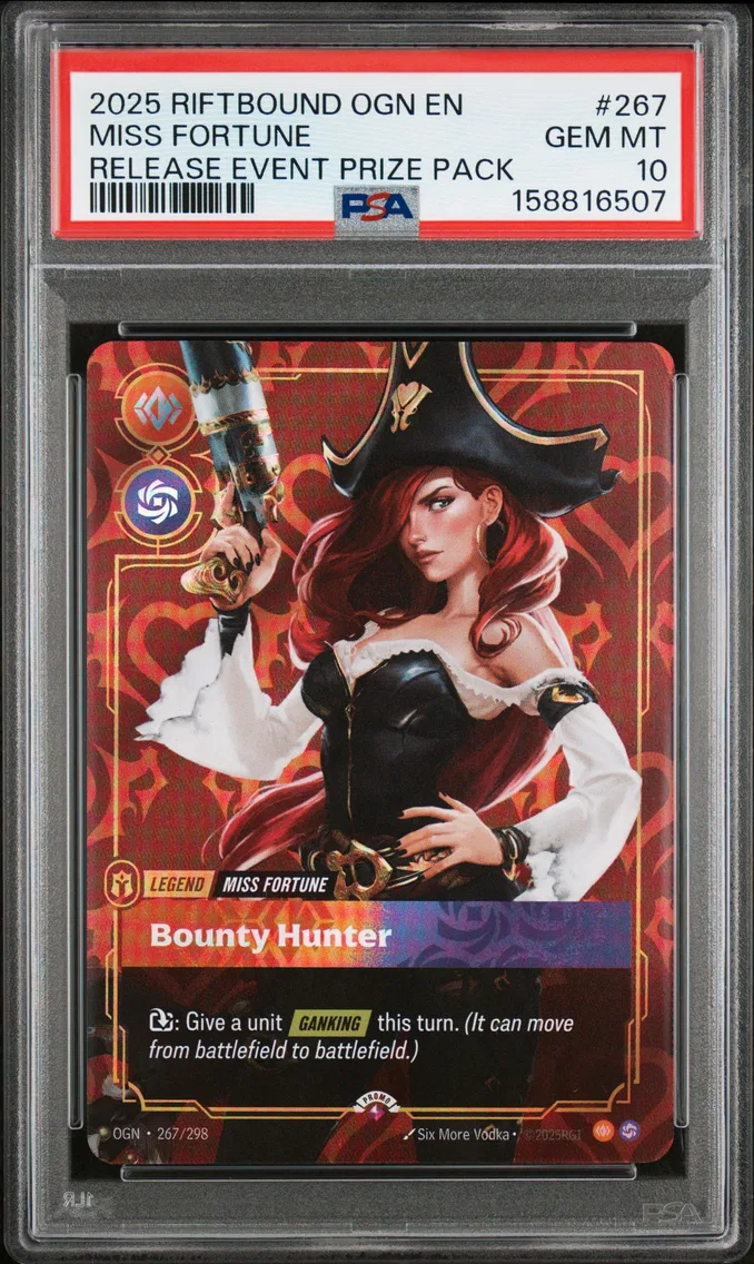 2025 #267 Miss Fortune - Bounty Hunter PSA 10 Riftbound: League of Legends Ogn-Origins