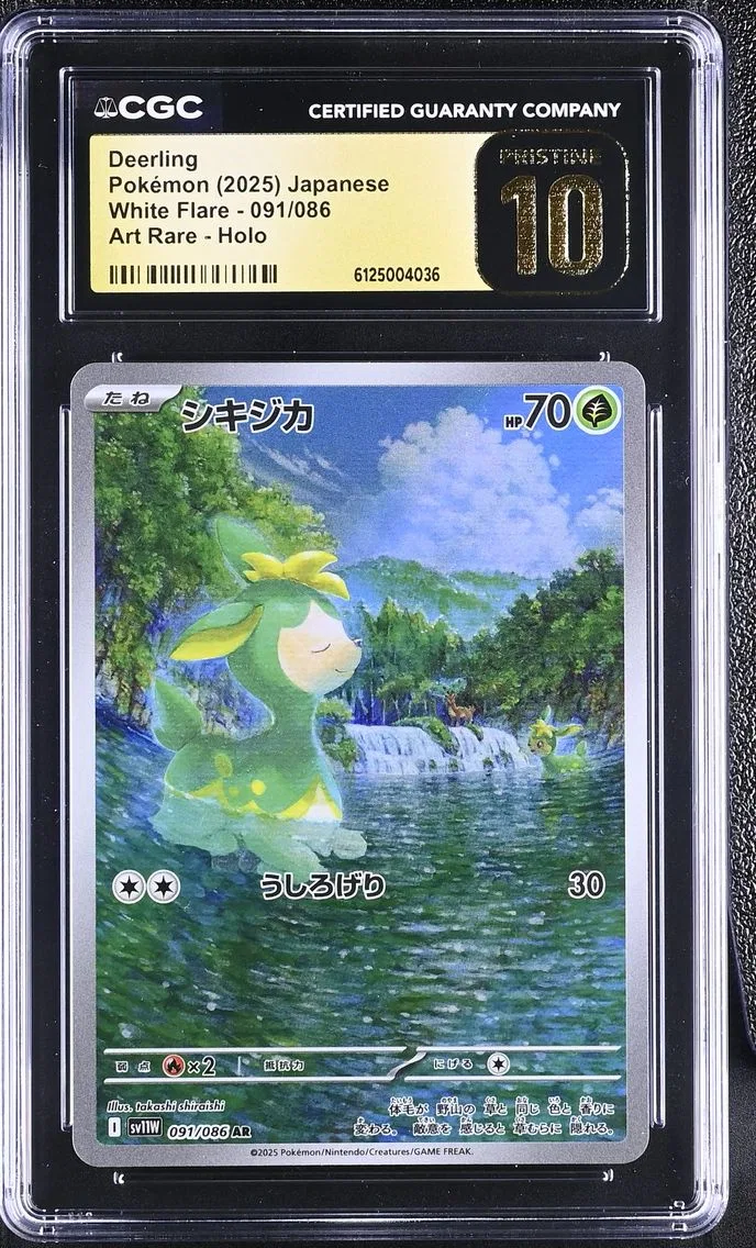 2025 #091 Deerling CGC 10 Pristine White Flare - sv11W - Japanese
