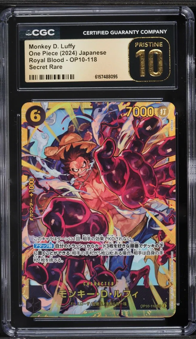 2024 #OP10-118 SEC Monkey D. Luffy CGC 10 PRISTINE Royal Blood One Piece