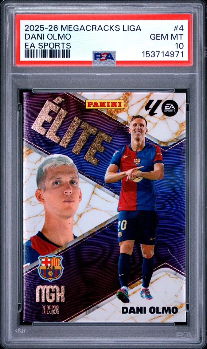 2025 #4 Dani Olmo PSA 10 Panini Megacracks Mgk Laliga EA Sports