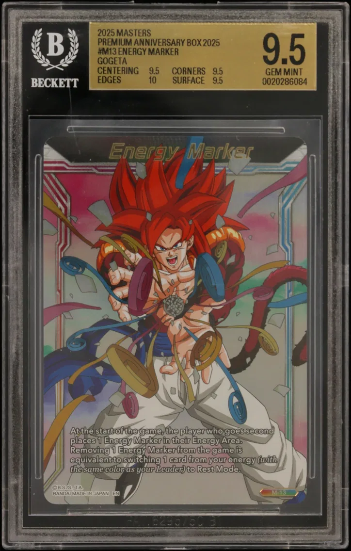 2025 #M13 Energy Marker (Gogeta) BGS 9.5 Dragon Ball Super Card Game Masters Premium Anniversary Box 2025